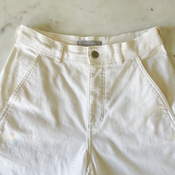 Everlane The Utility Barrel Pant Organic Cotton Bone Ecru Size 4 - Picture 9 of 14